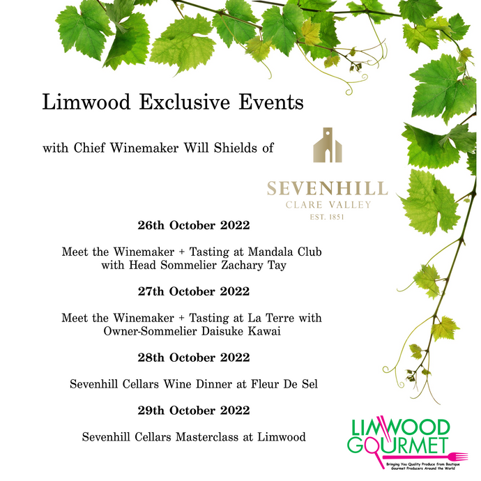 Limwood Exclusive Events: Chief Winemaker of Sevenhill Cellars, Will Shields in Singapore (October 2022)
