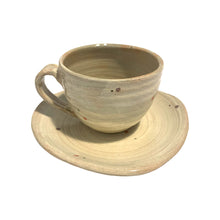Load image into Gallery viewer, Shigaraki Coffee Cup &amp; Saucer (White with Red Spots)
