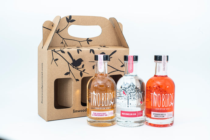 Two Birds Miniatures Gin Gift Set - 3 x 200ml